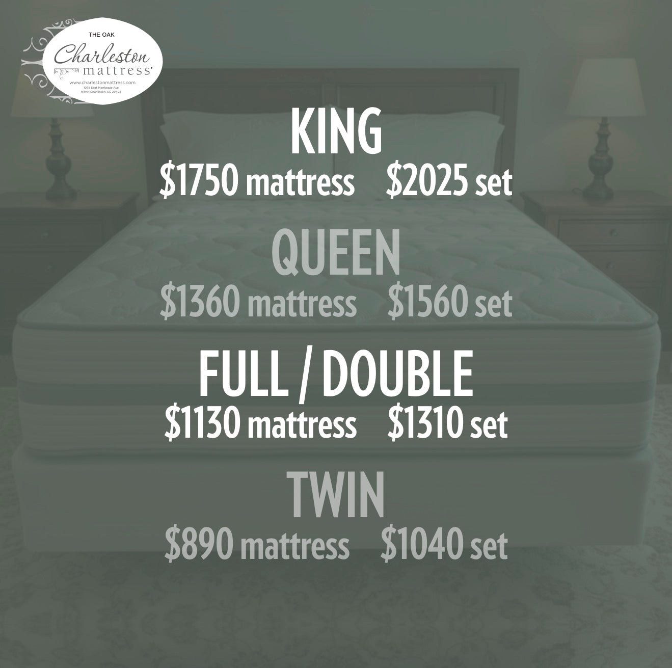 Oak Mattress 13" High Density