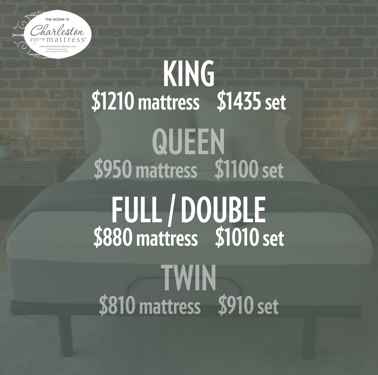 Ocean Mattress 10" Memory Foam