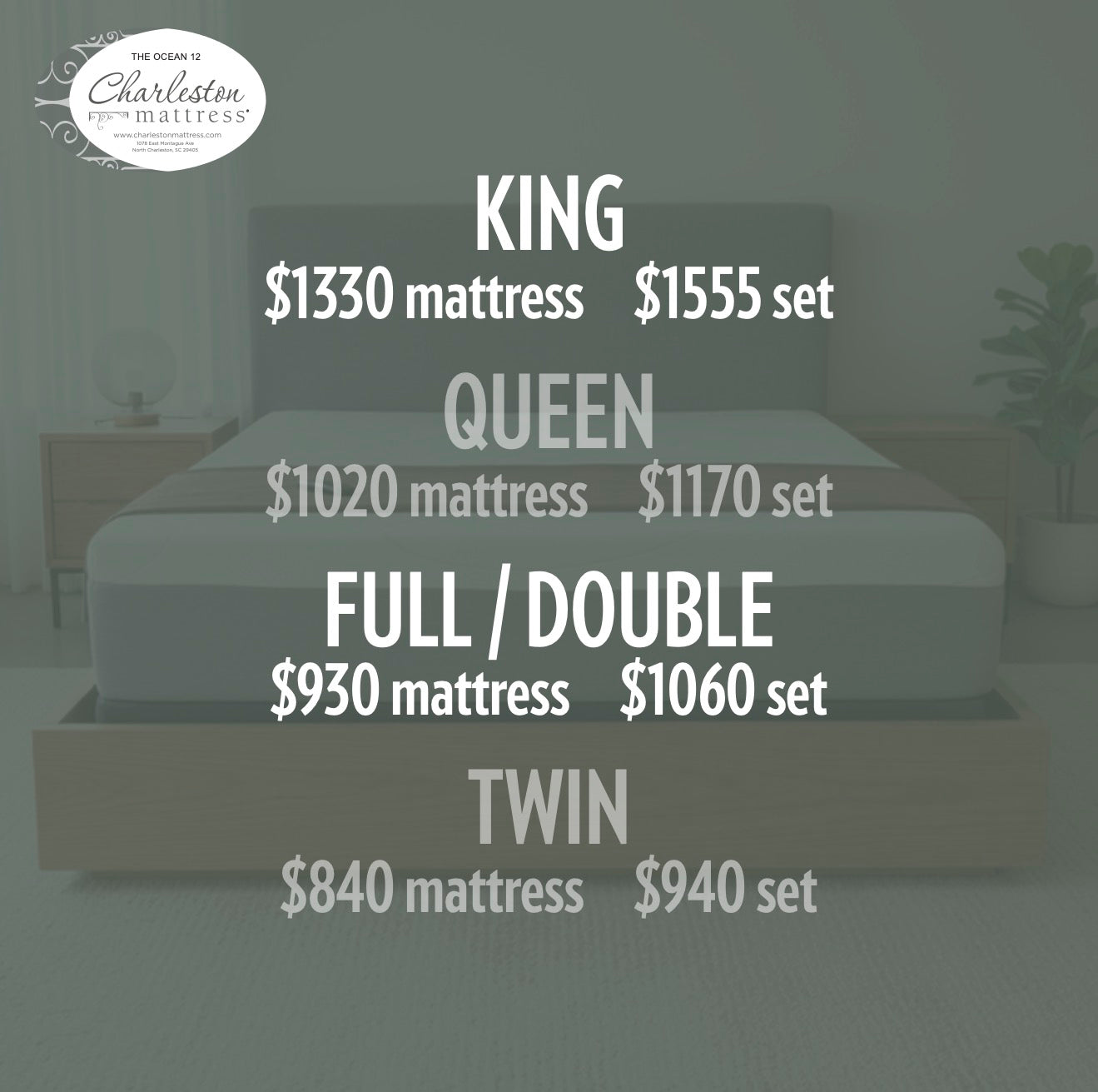 Ocean Mattress 12" Memory Foam